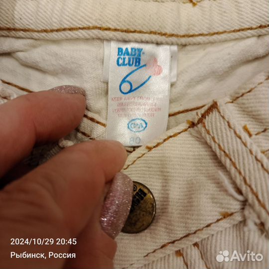 Джинсы для девочки 80