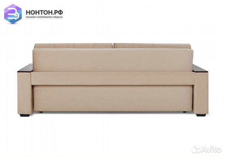 Диван еврокнижка Мадрид Lux бежевый / коричневый