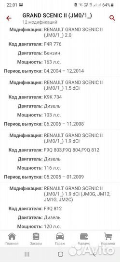 Тормозные диски задние Renault Grand Scenic