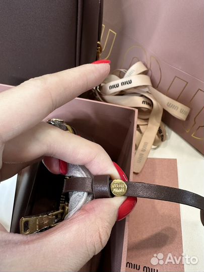 Сумка miu miu натуральная кожа