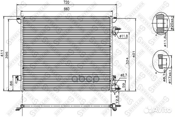 10-45210-SX радиатор конд Opel Vectra C 2.0/2