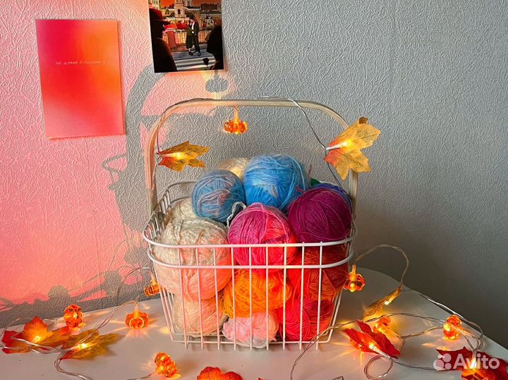 Пряжа разноцветная пакетом