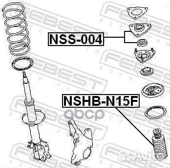 Пыльник амортизатора nissan almera 95-05 пер. N