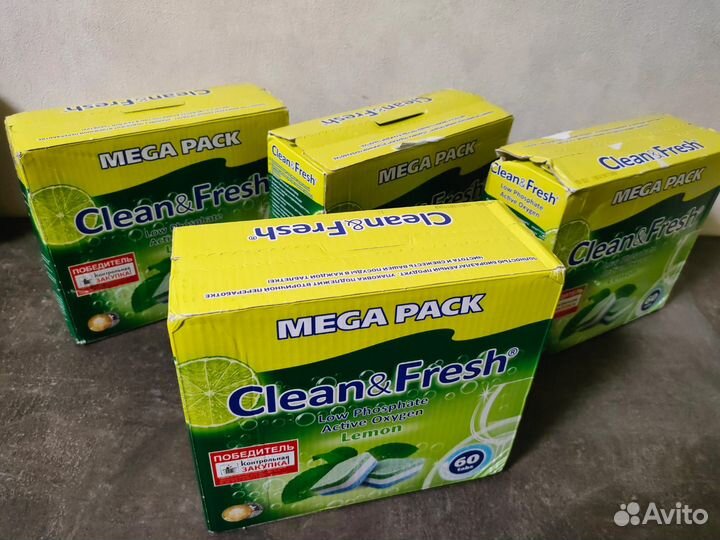 Таблетки для пмм Clean&Fresh All in 1, 60 шт