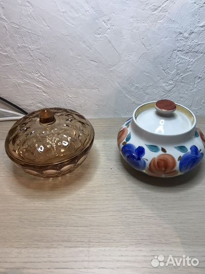 Молочник сливочник, сахарницы СССР