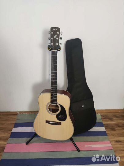 Гитара saga SF700 массив ели + подставка