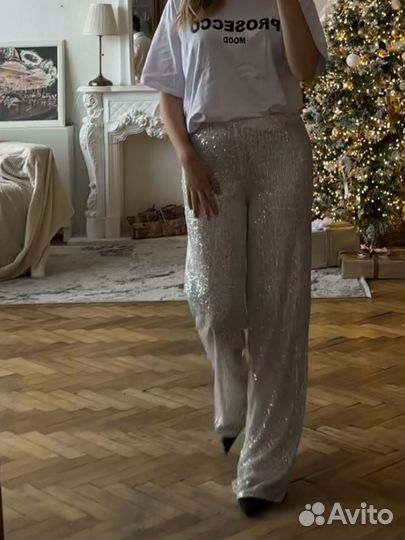 Брюки с пайетками