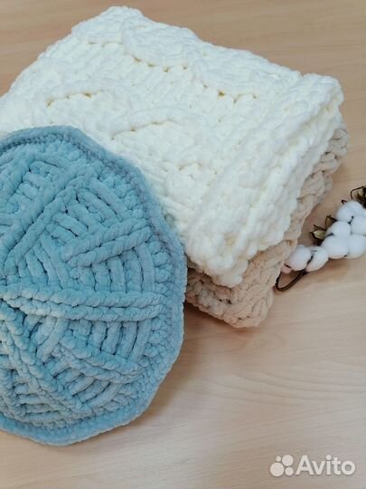 Плед детский вязаный из Alize Puffy