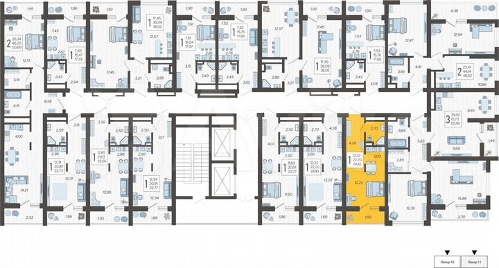 Квартира-студия, 24,1 м², 13/19 эт.
