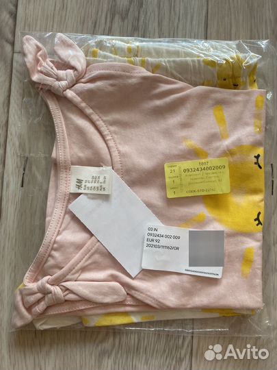 Новый костюм шорты майка hm на девочку 92