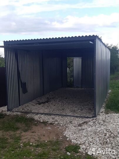 Гараж-ракушка из профильного листа