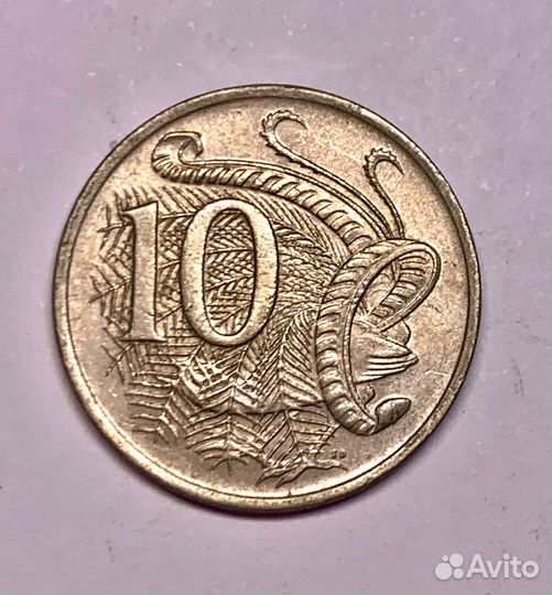 Монета 10 центов Австралия, 1982 год