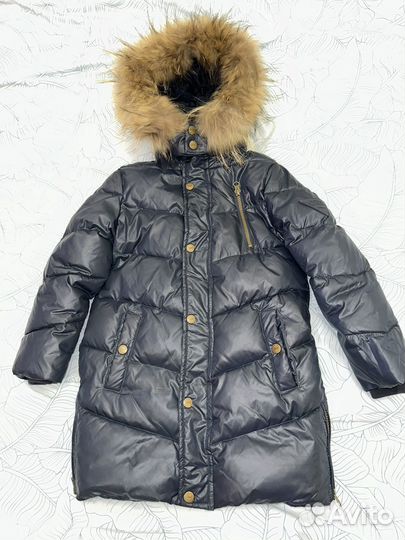 Пуховик удлиненный 128-138р очень легкий и удобный