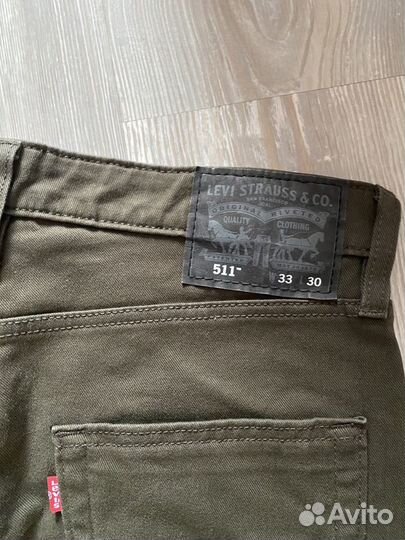 Джинсы Levi's 511 (33/30) с рефлективным selvedge