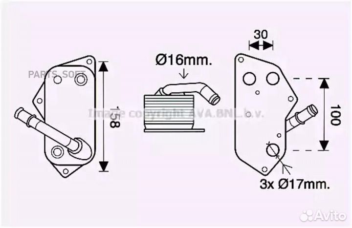 AVA BW3558 Радиатор масляный