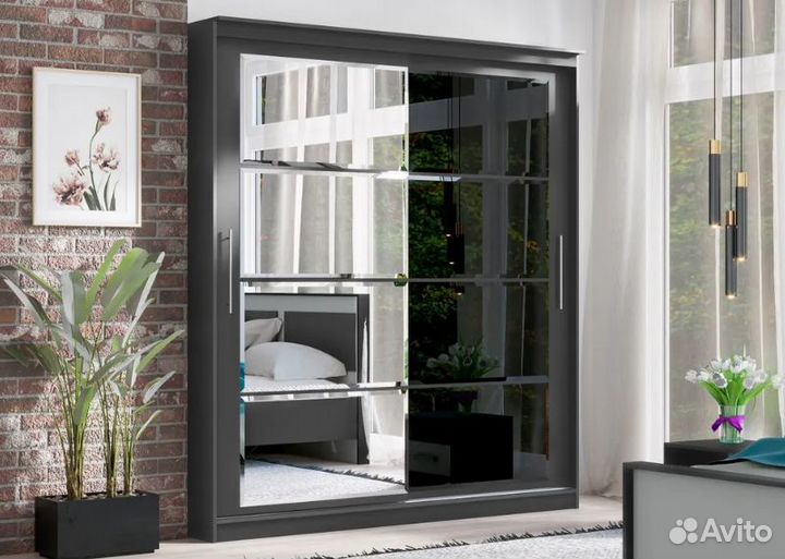 Шкаф - купе Элегант 7 (графит )