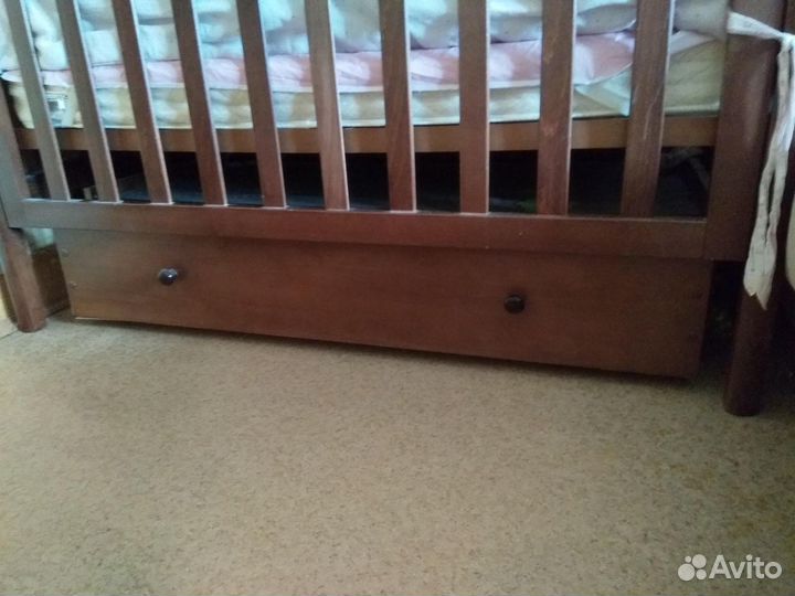 Детская кроватка - маятник - матрас орто