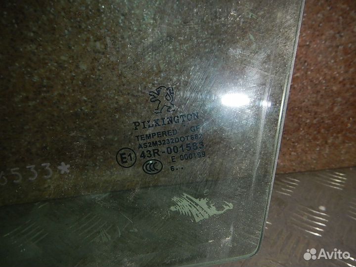 Стекло двери передней левой, Peugeot (Пежо) -207