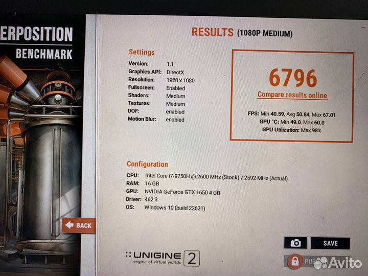 Ноутбук Lenovo Legion Core i7 6 ядер/ GTX 1650 4Gb