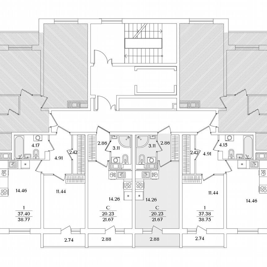 Квартира-студия, 21,7 м², 8/9 эт.