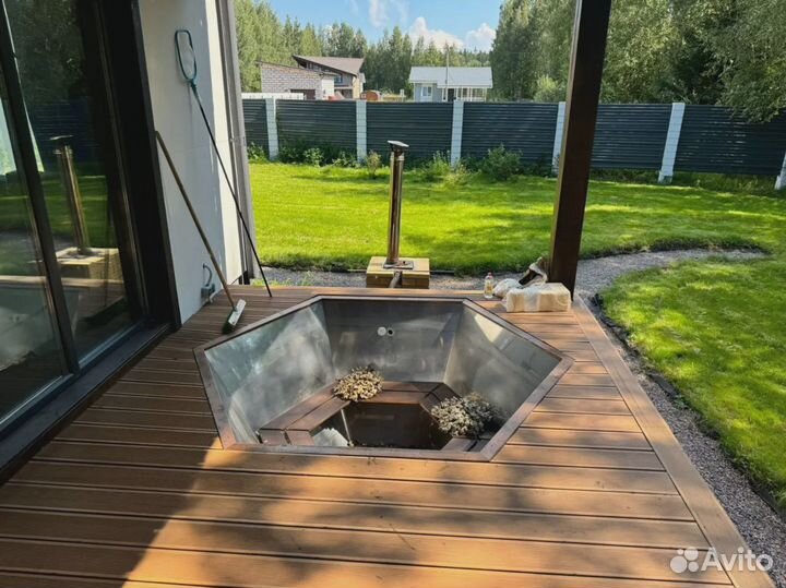 Банный чан на дровах