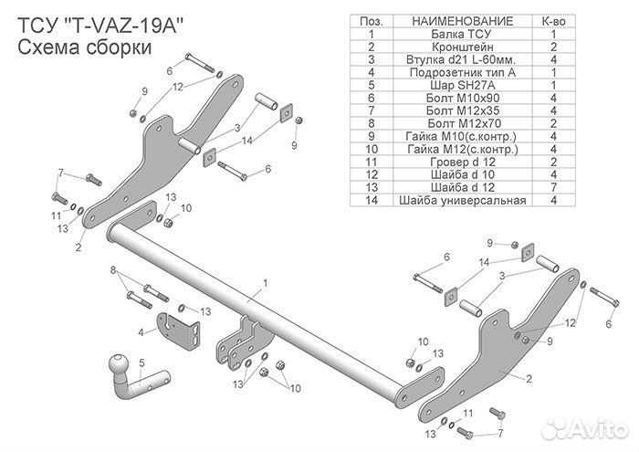 Фаркоп на Ларсус (Largus Cross) и другие авто