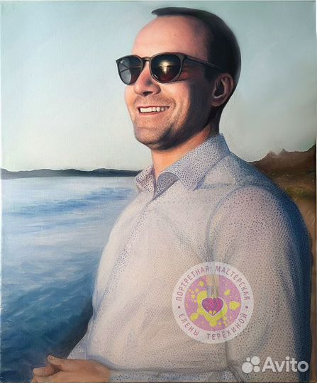 Портрет картина маслом на холсте по фото на заказ