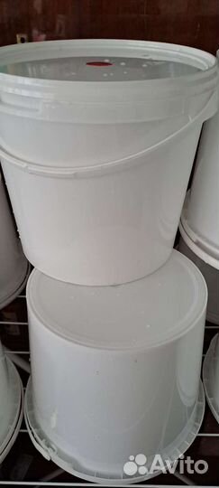 Ведро пластиковое с крышкой 5л кашпо вазон