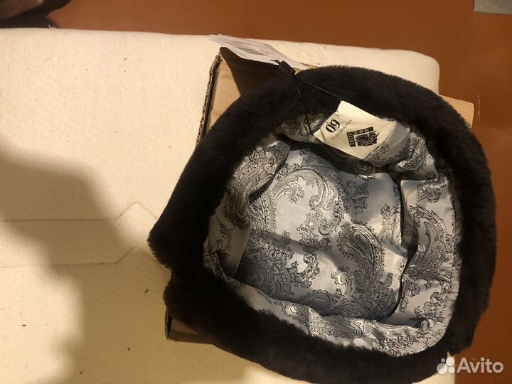 Шапка ушанка мужская нат.кожа, мутон, новая