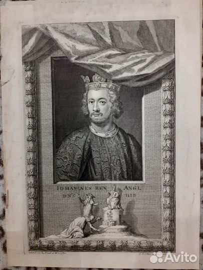 Антикварная англ. гравюра нач. 18 века G vertue