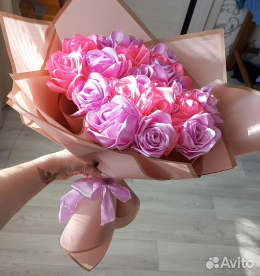 Букет из атласных лент