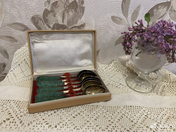 Набор ложек серебро 875