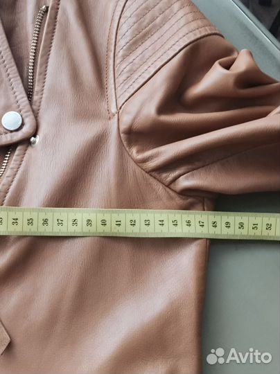 Кожаная куртка женская massimo dutti 44-46 р