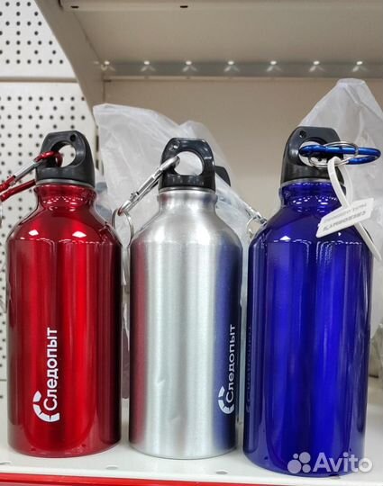 Бутылка с карабином для воды 400 и 750мл