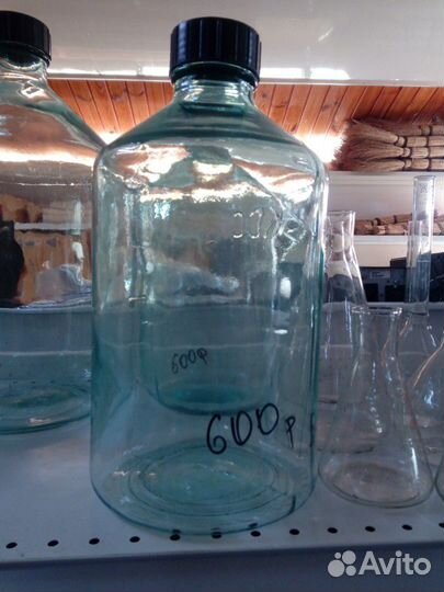 Бутыль стеклянная 20, 10, 6 литров