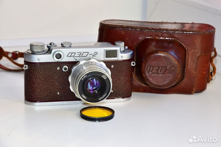 Фэд-2 Бордовый Редкий Юбилейный Экземпляр Рабочий