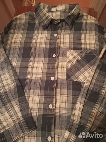 Рубашка в клетку оверсайз женская