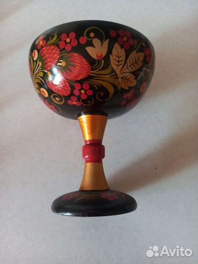 Хохломская ваза для конфет, фруктов