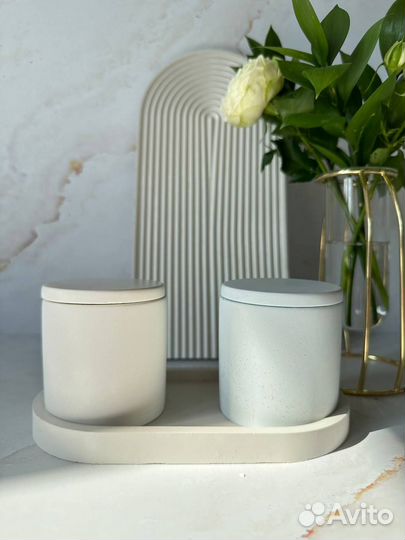 Стаканчик из гипса / Стаканчик для свечей