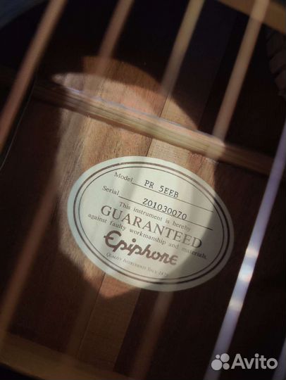 Электроакустическая гитара Epiphone PR 5EEB