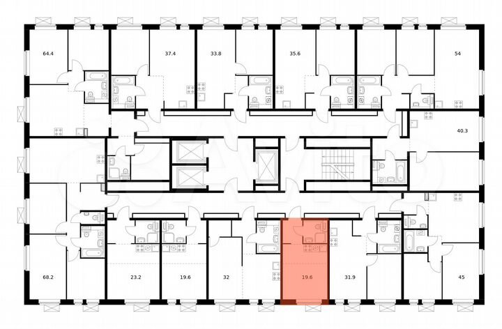 Квартира-студия, 19,6 м², 14/25 эт.