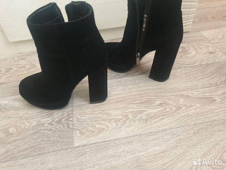 Ботильоны из натуральной замши