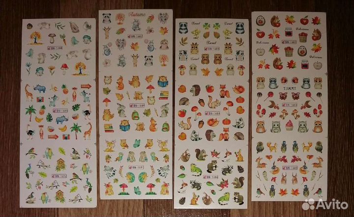 Наклейки слайдеры зима осень