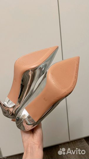 Туфли серебристые, 26,5 см