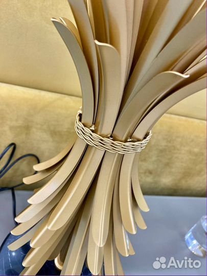 Настольная лампа цвет матового золота