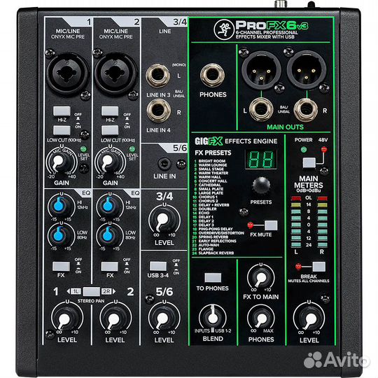 Пульт микшерный Mackie ProFX6v3 Новый Гарантия