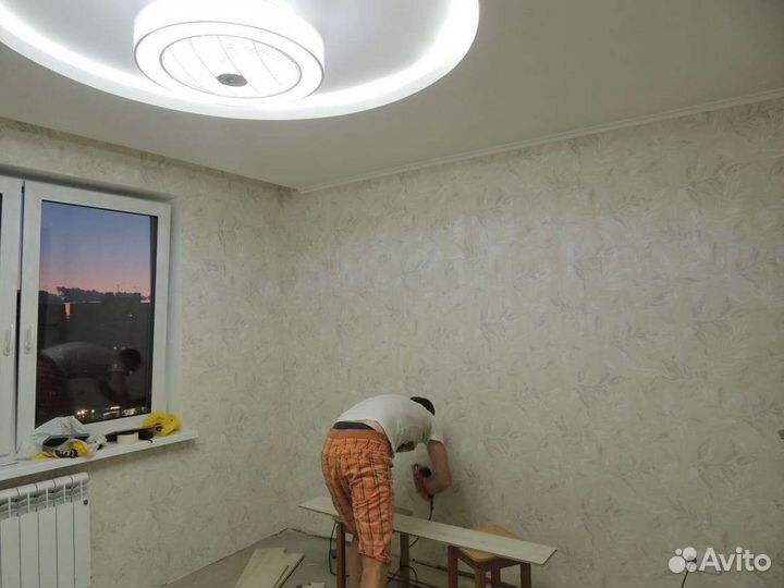 Поклейка обоев, ремонт квартир