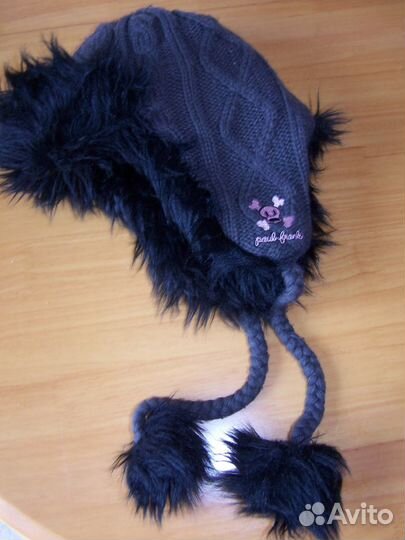 Шапка подростковая, теплая, на завязках