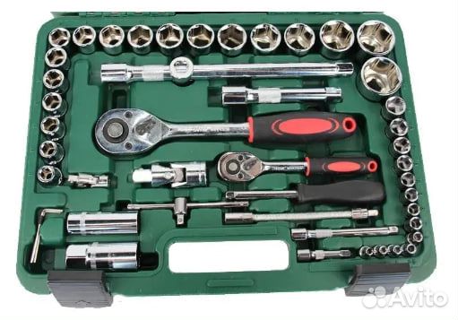 Набор инструментов 94 предмета (зеленый кейс) 1/5