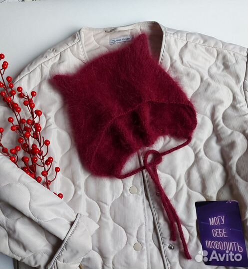 Чепчик вязаный женский kitty